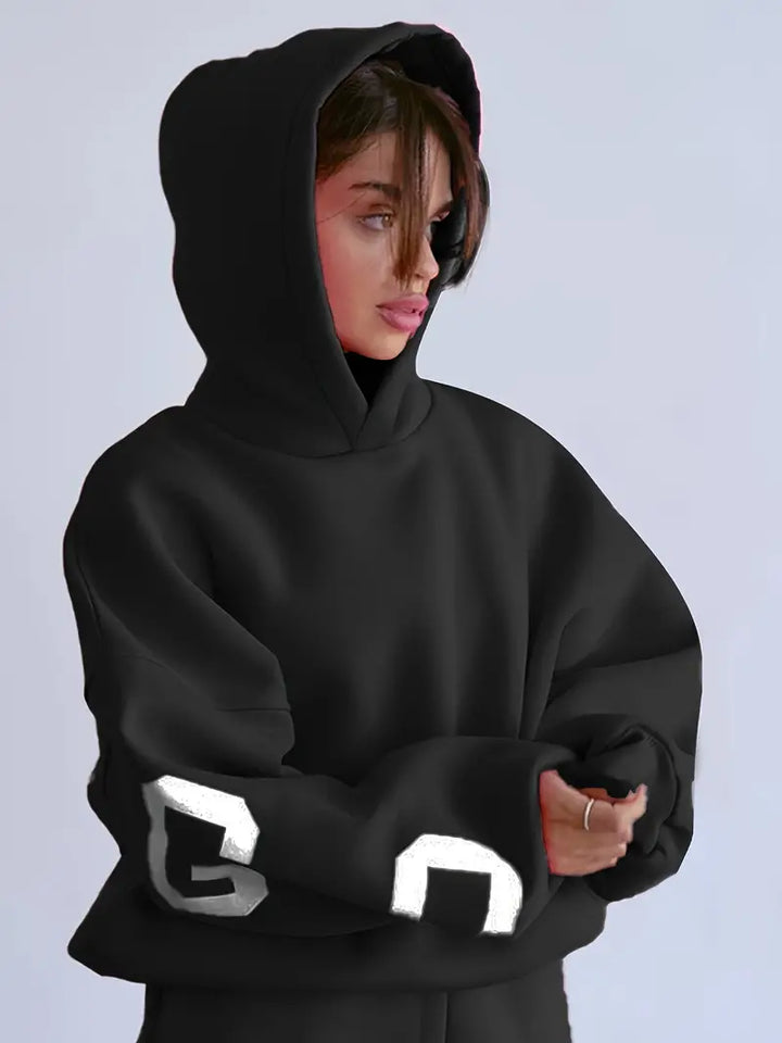 Kathy - Long sweat à capuche surdimensionné de luxe pour femmes