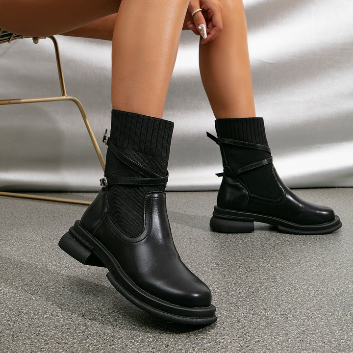 Ciara - Bottines tendance avec lanières élégantes pour femmes