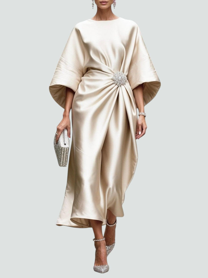 LD | Robe Longue Élégante en Satin – Style Chic et Sophistiqué