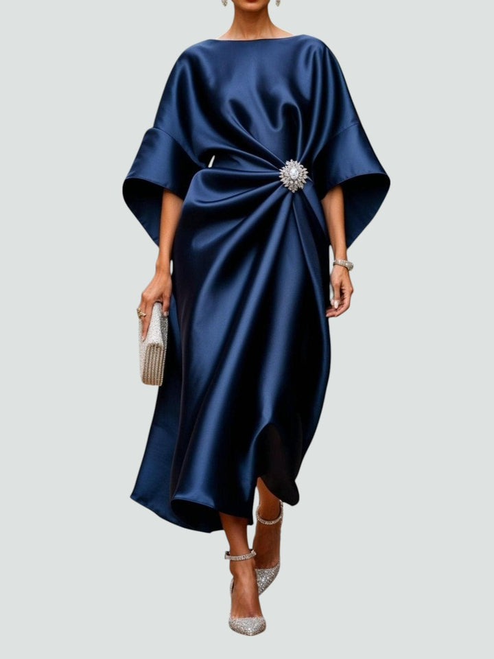 LD | Robe Longue Élégante en Satin – Style Chic et Sophistiqué