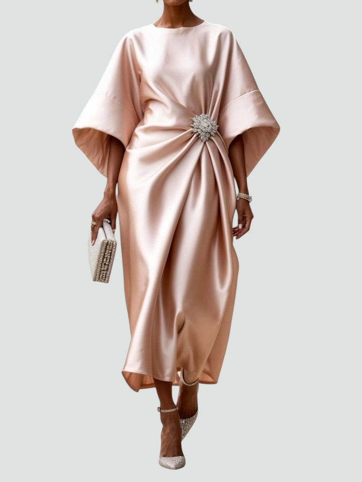 LD | Robe Longue Élégante en Satin – Style Chic et Sophistiqué