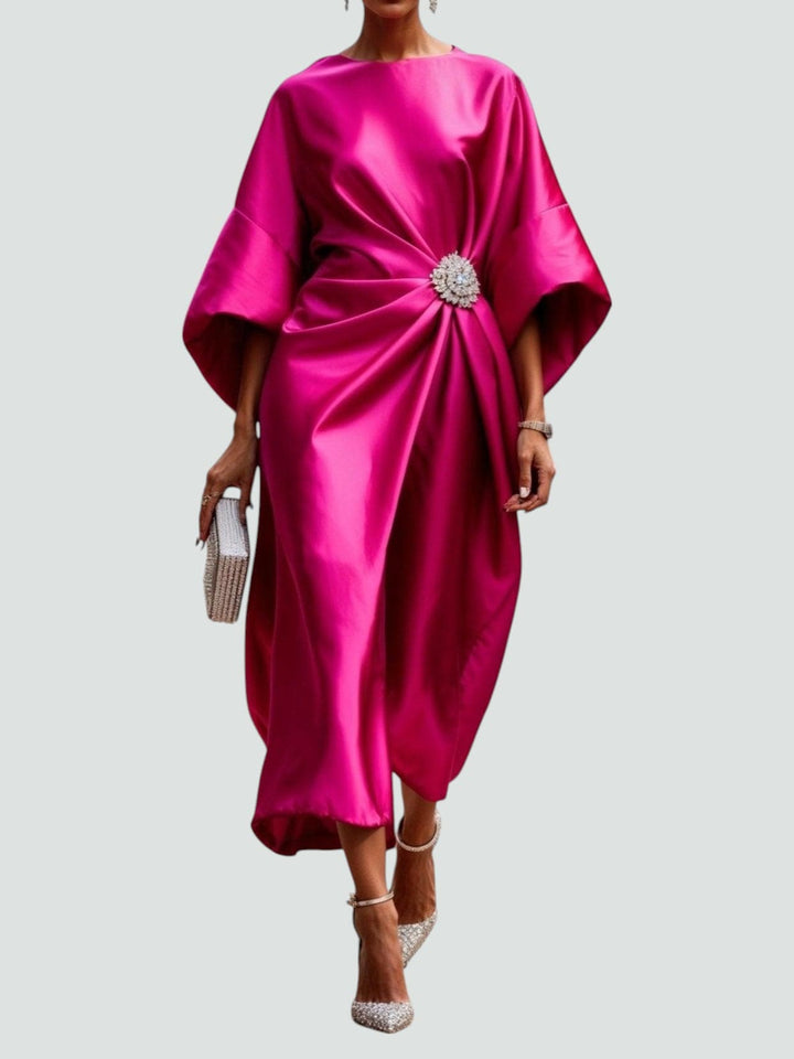 LD | Robe Longue Élégante en Satin – Style Chic et Sophistiqué