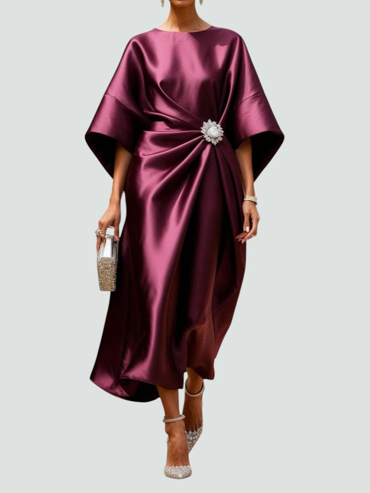 LD | Robe Longue Élégante en Satin – Style Chic et Sophistiqué