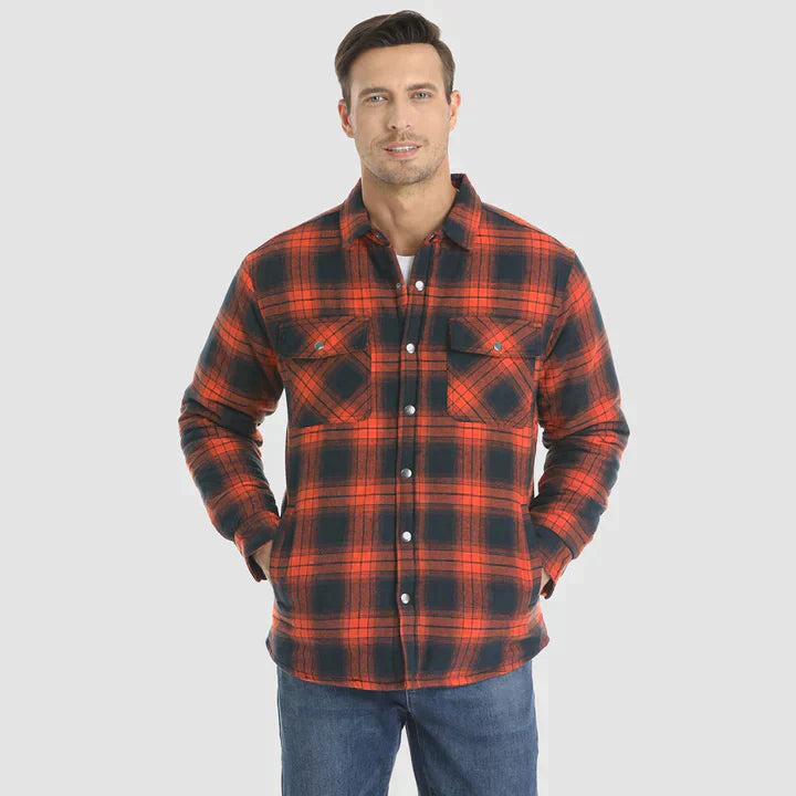 Chemise à carreaux à manches longues Jake pour hommes