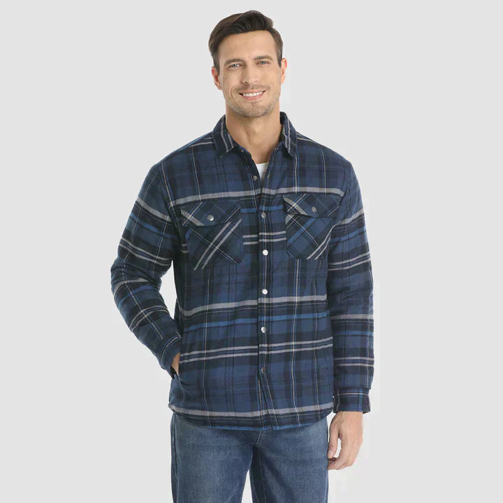 Chemise à carreaux à manches longues Jake pour hommes