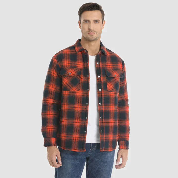 Chemise à carreaux à manches longues Jake pour hommes