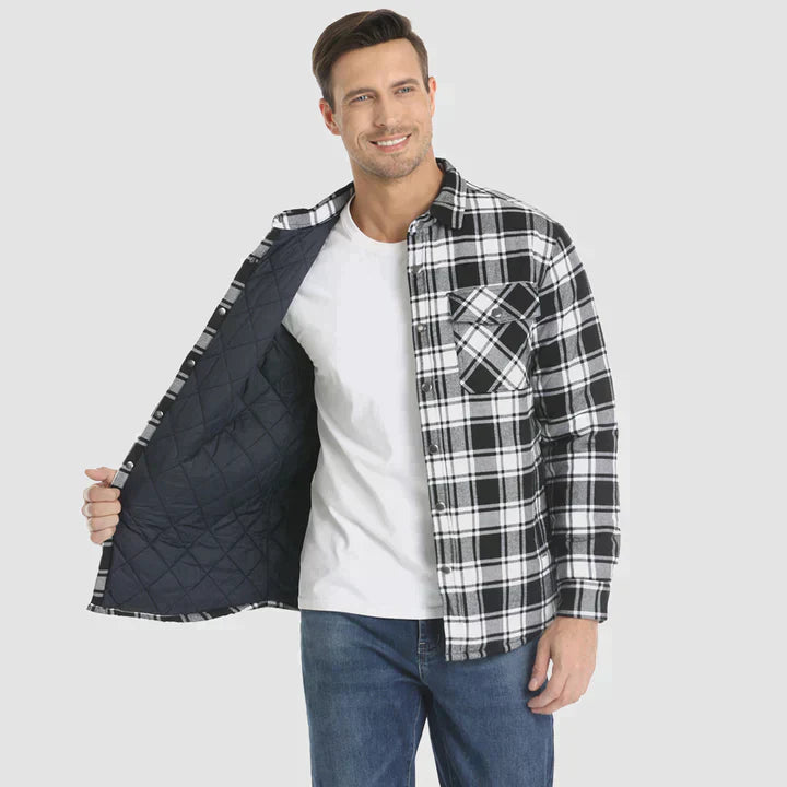 Chemise à carreaux à manches longues Jake pour hommes
