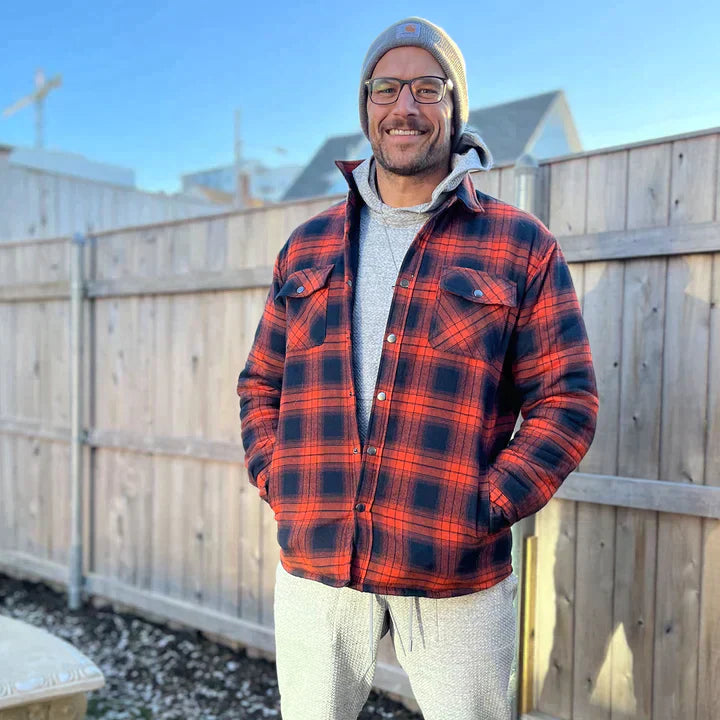 Chemise à carreaux à manches longues Jake pour hommes