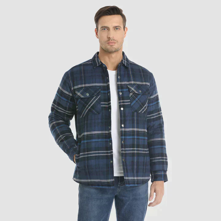 Chemise à carreaux à manches longues Jake pour hommes