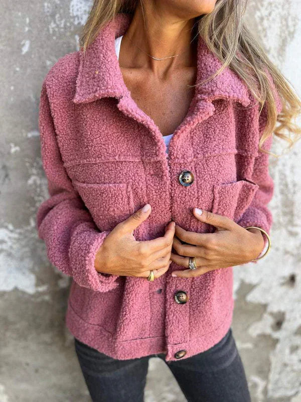 Camille™ -  Veste courte en laine avec revers