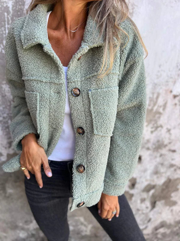 Camille™ -  Veste courte en laine avec revers