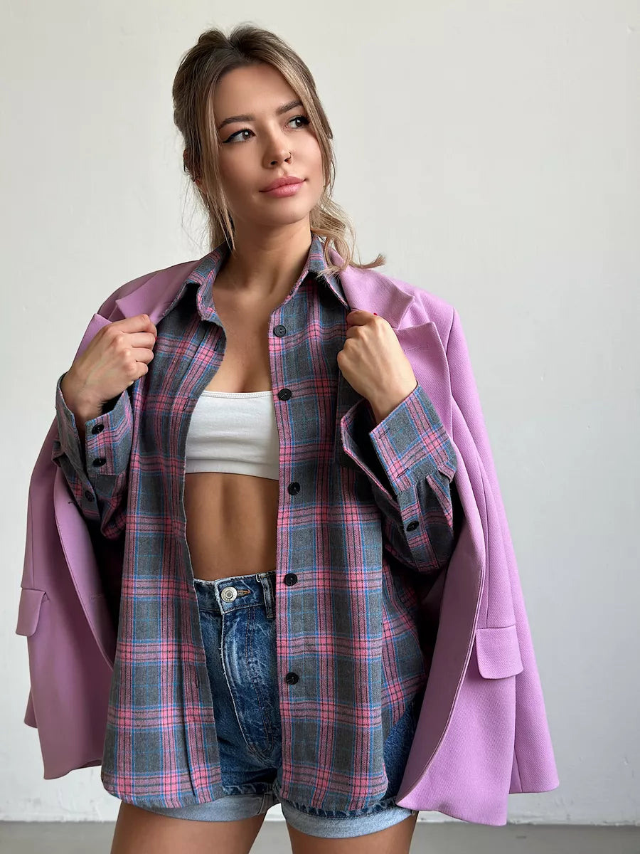 Carrie | Chemise en flanelle à carreaux élégante