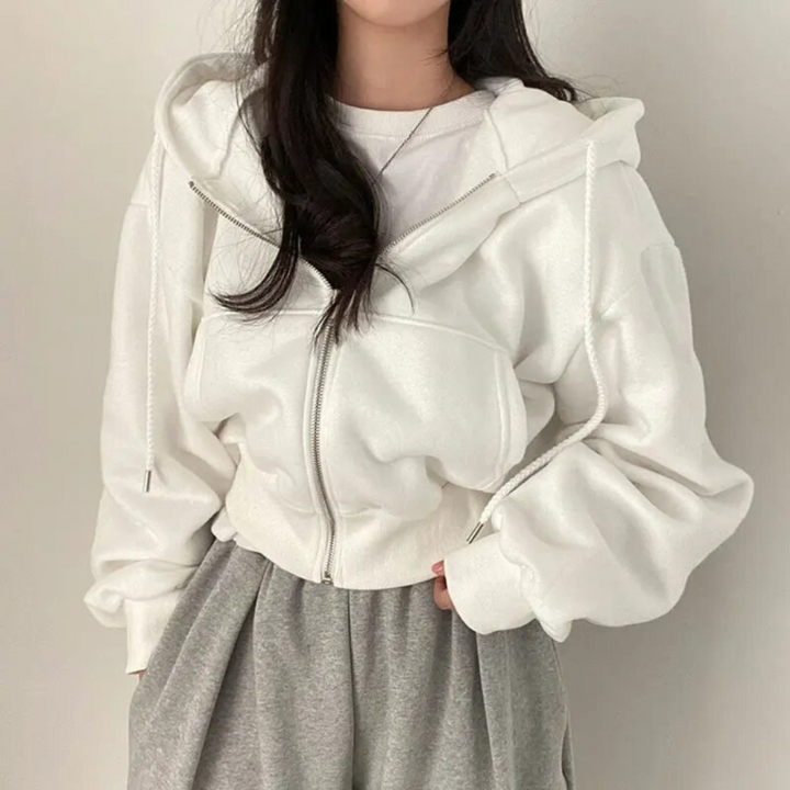 Gladys | Sweat à capuche surdimensionné avec fermeture éclair pour femmes