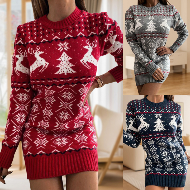 Lydia | Robe de Noël féminine en tricot | Lovely Warm