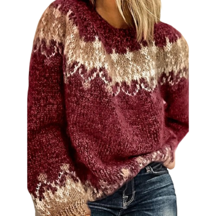 Jasmin | Pull en maille décontracté et féminin à col rond