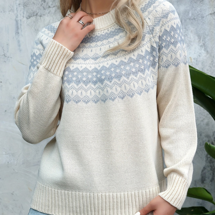 Althea | Pull à motif géométrique pour femmes | Élégance tricotée