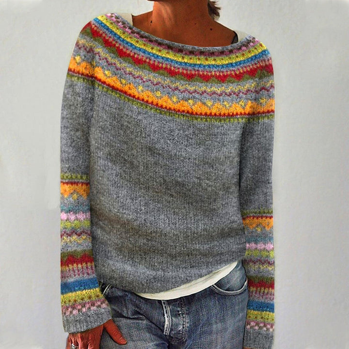 Perrine™ - Pull d'automne rétro