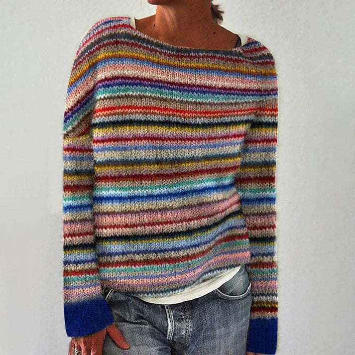Dineka - Pull rayé élégant pour femme pour un look sophistiqué