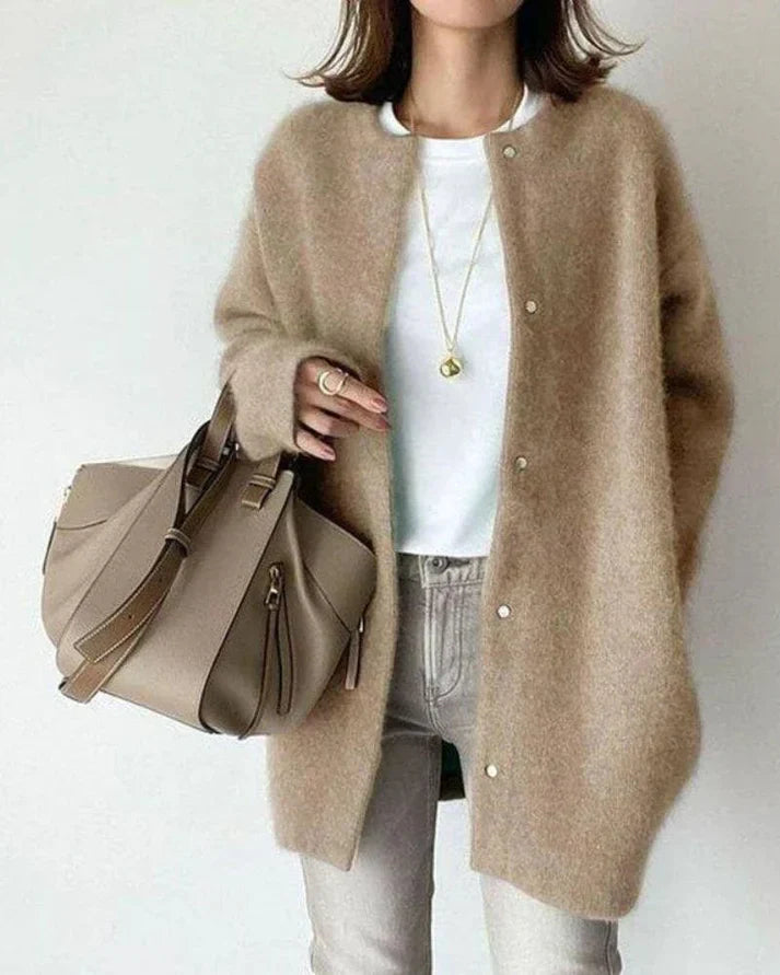 Lia - Cardigan de luxe en laine douce et mohair élégant
