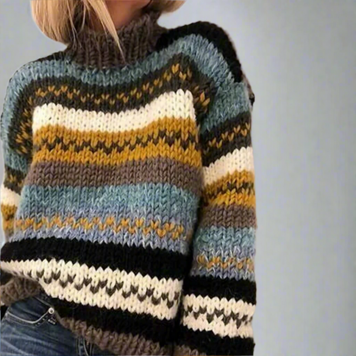 Aena | Pull à col roulé en tricot de luxe pour dames | Confortable et durable