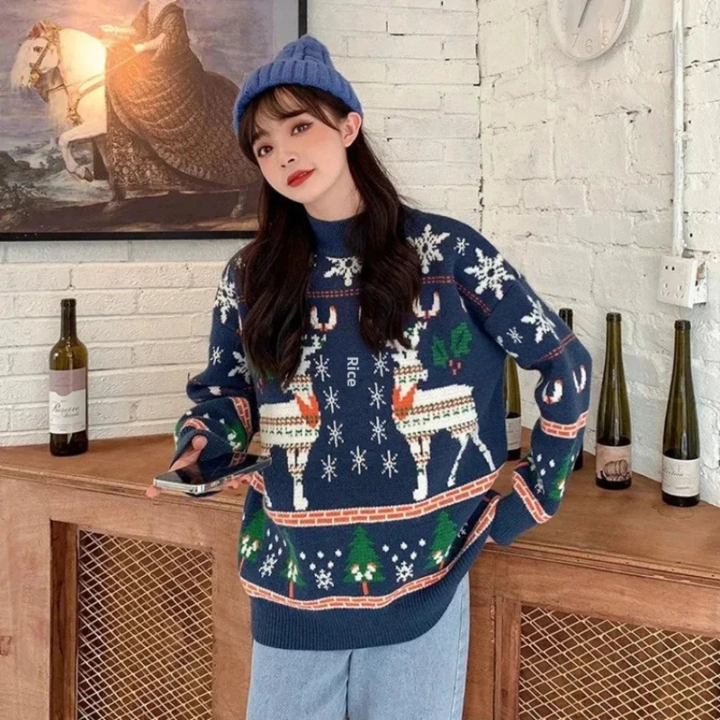 Lucia | Pull en tricot douillet XL pour femme | Parfait pour se réchauffer