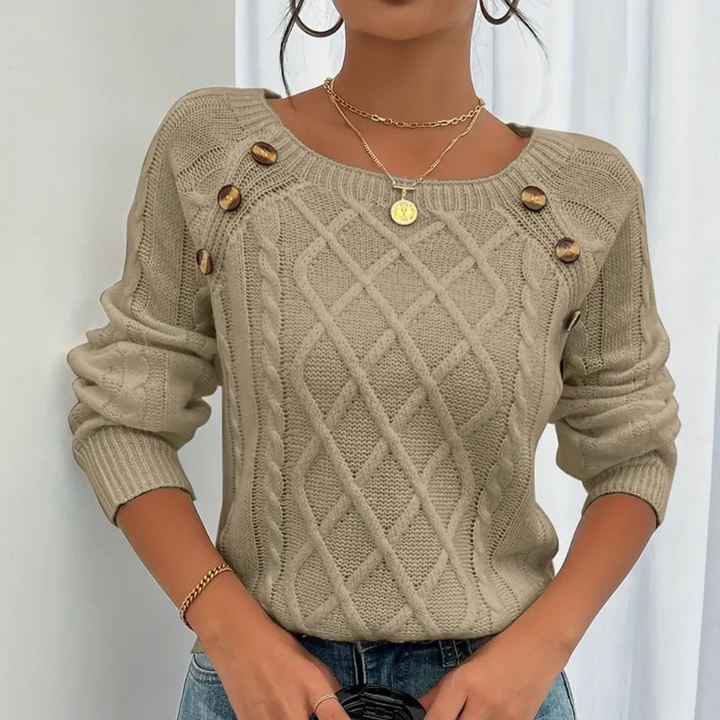 Halina | Pull en câble pour femme | Look décontracté et branché