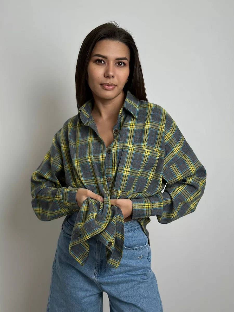 Carrie | Chemise en flanelle à carreaux élégante