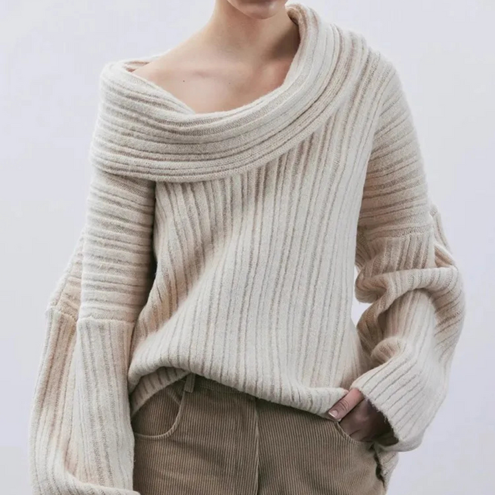 Kimberly | Pull à épaulettes en tricot de luxe pour femmes