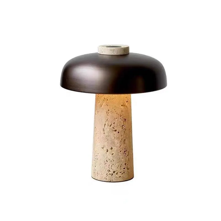 Lampe de table en travertin naturel - Éclairage d'appoint élégant pour tout intérieur