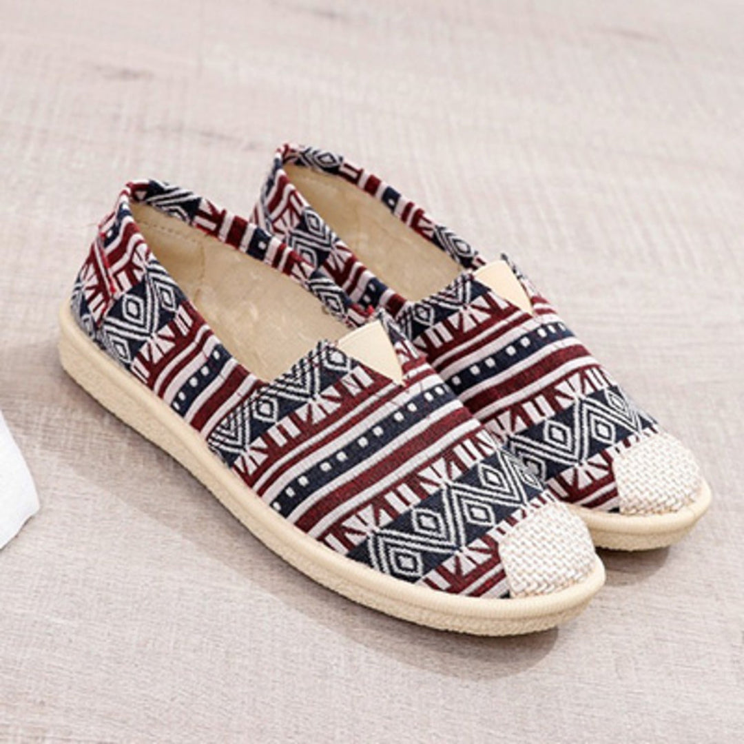 Eline | Espadrilles élégantes à rayures contrastées tendance