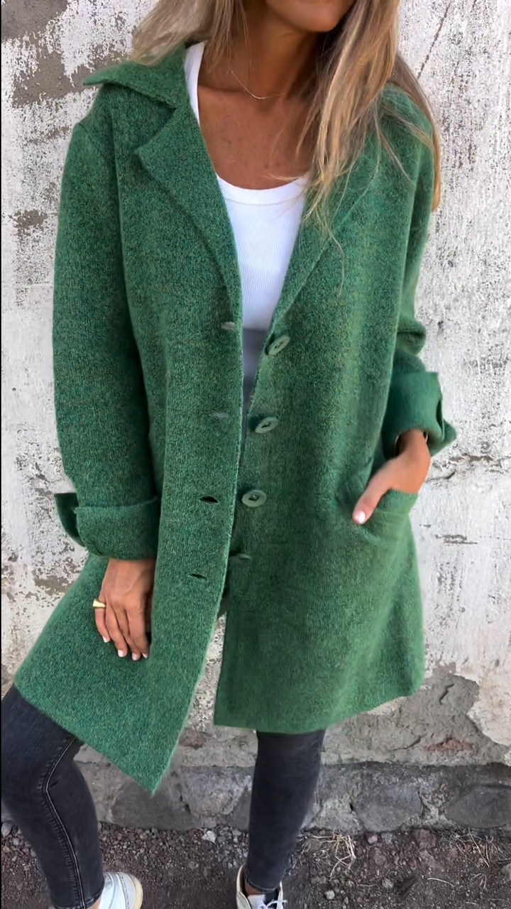 Aira - Manteau à long revers élégant et douillet