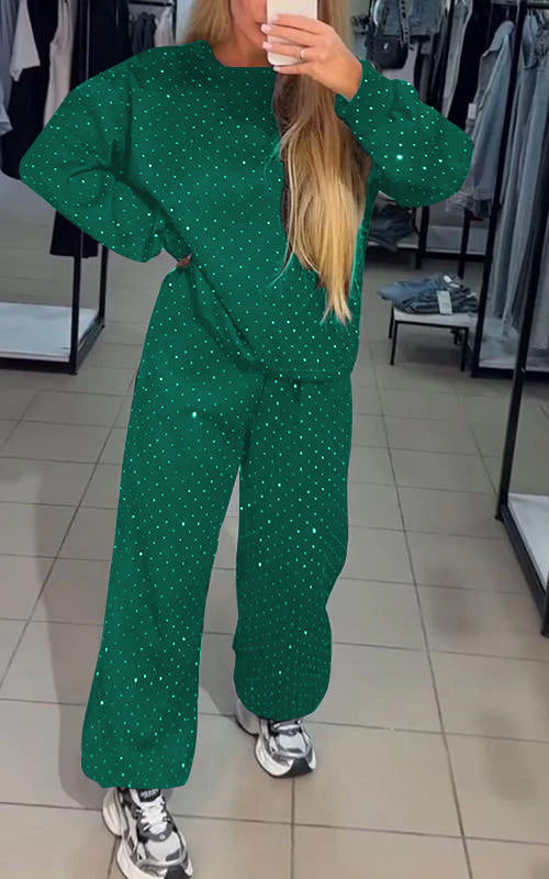 Nathalie™ - Oberteil und Hose Glitzerset