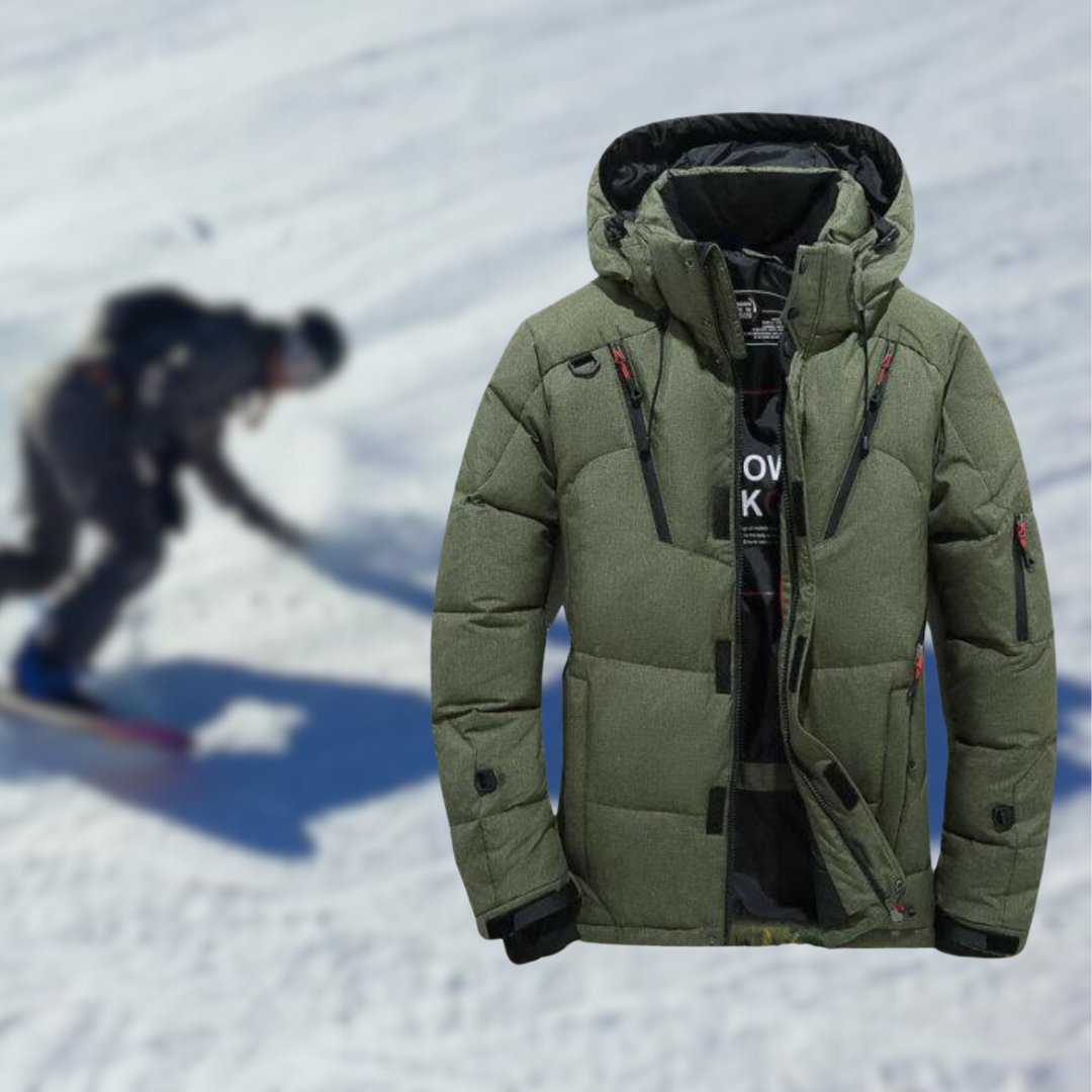 Premium Goose Parka | Veste d'hiver de luxe pour hommes avec capuche amovible