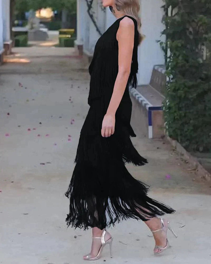 LD | Robe à Franges Élégante – Style Tendance et Sophistiqué