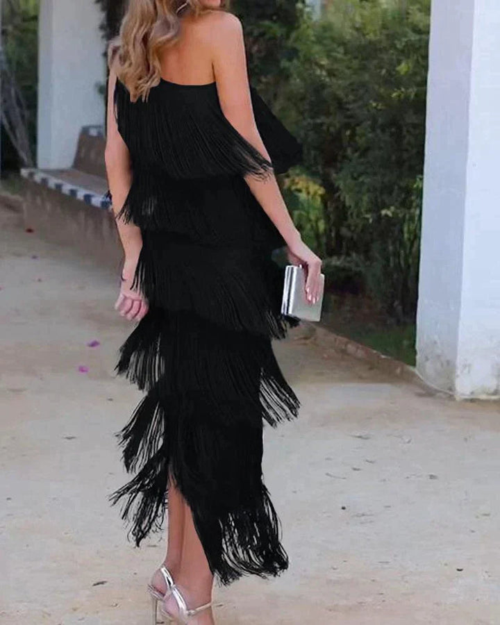 LD | Robe à Franges Élégante – Style Tendance et Sophistiqué