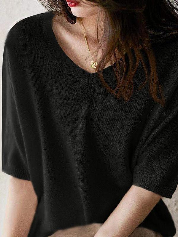 Beatrice - Pull de luxe à col en V en cachemire doux pour femmes