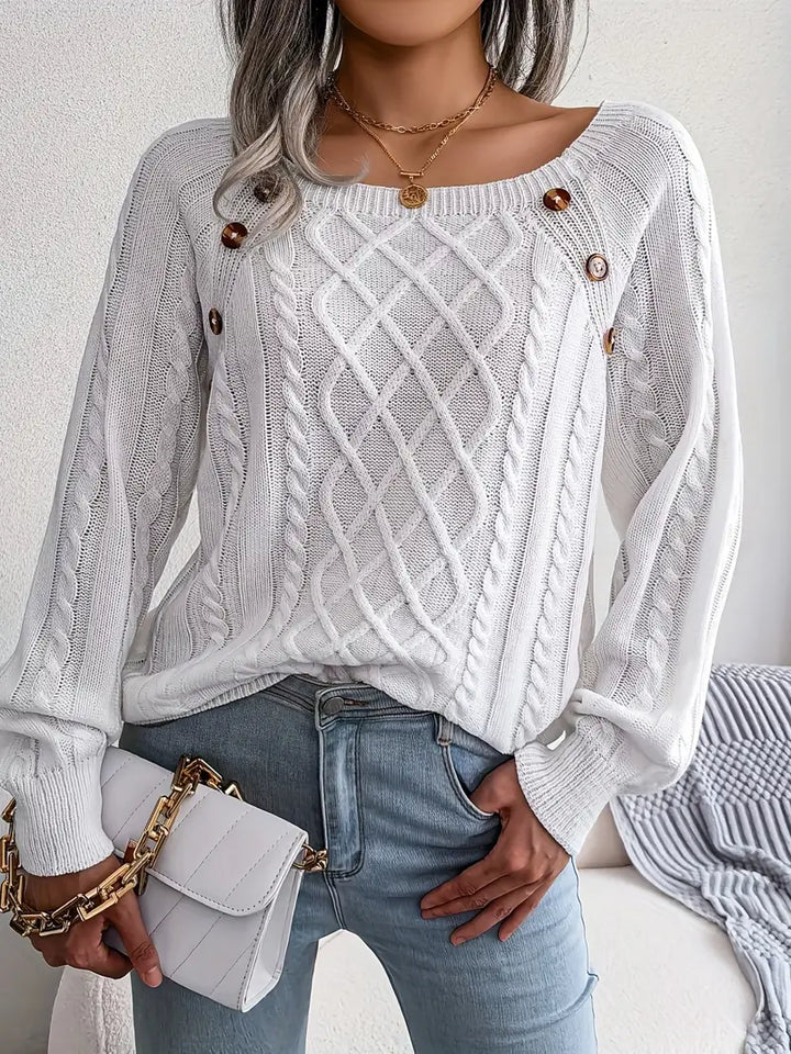 Leny - Pull tendance à col rond pour un confort optimal