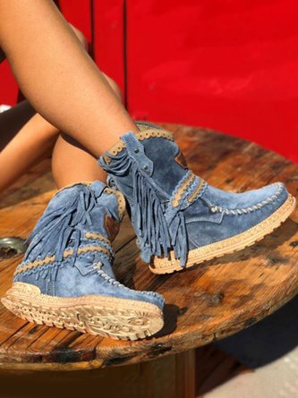 LD | Bottes Western Bohème à Franges – Style Tendance et Authentique