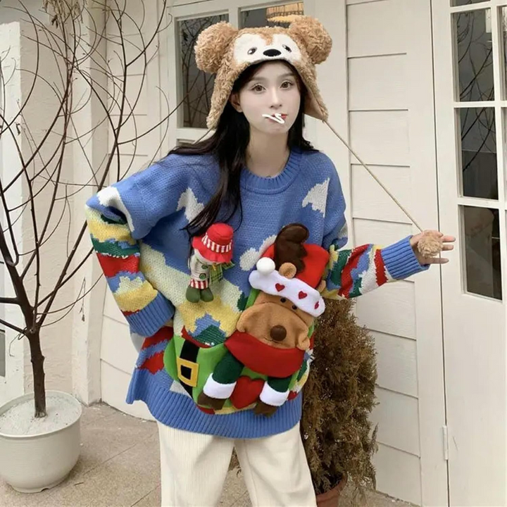 Jeralyn | Pull 3D d'hiver pour femme | Confort spacieux pour tous les styles