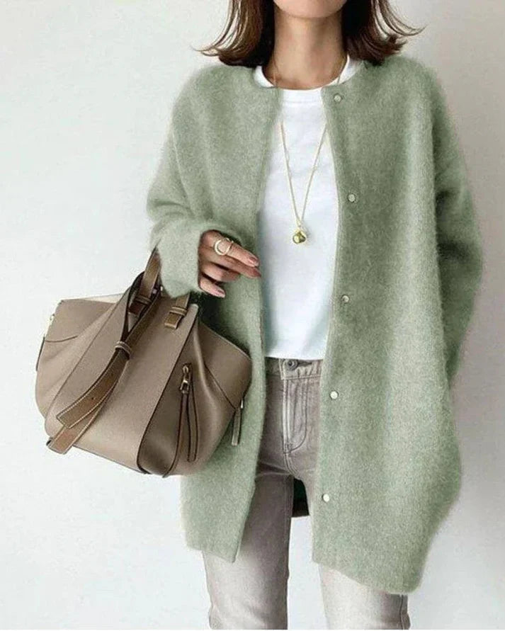 Lia - Cardigan de luxe en laine douce et mohair élégant