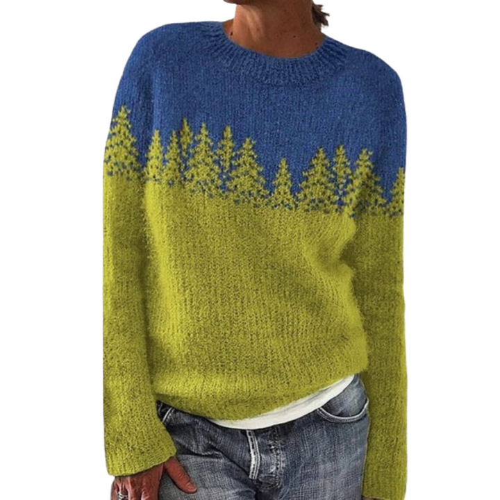 Brava | Pull tricoté féminin | Col rond fin