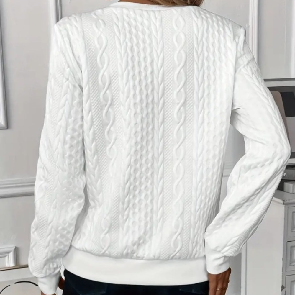 Pull élégant en tricot pour femmes avec fermeture éclair - Emma