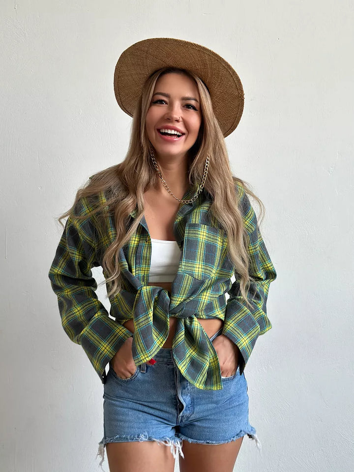 Carrie | Chemise en flanelle à carreaux élégante