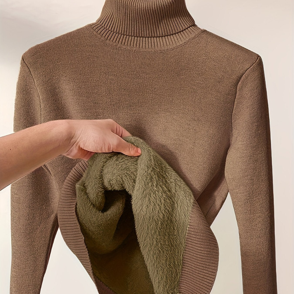 Alvira Women's Long Sleeve Turtleneck Sweater | Parfait pour l'élégance hivernale