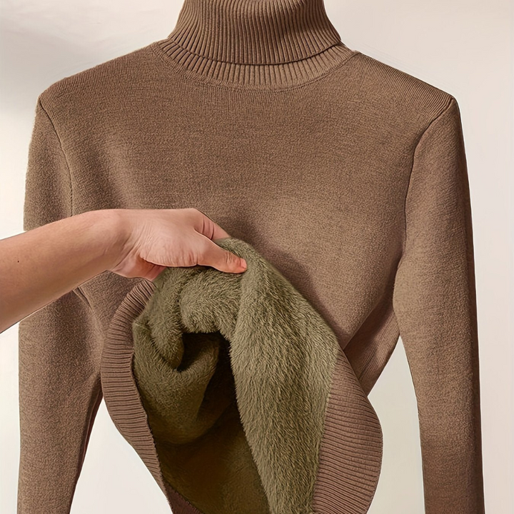 Alvira Women's Long Sleeve Turtleneck Sweater | Parfait pour l'élégance hivernale
