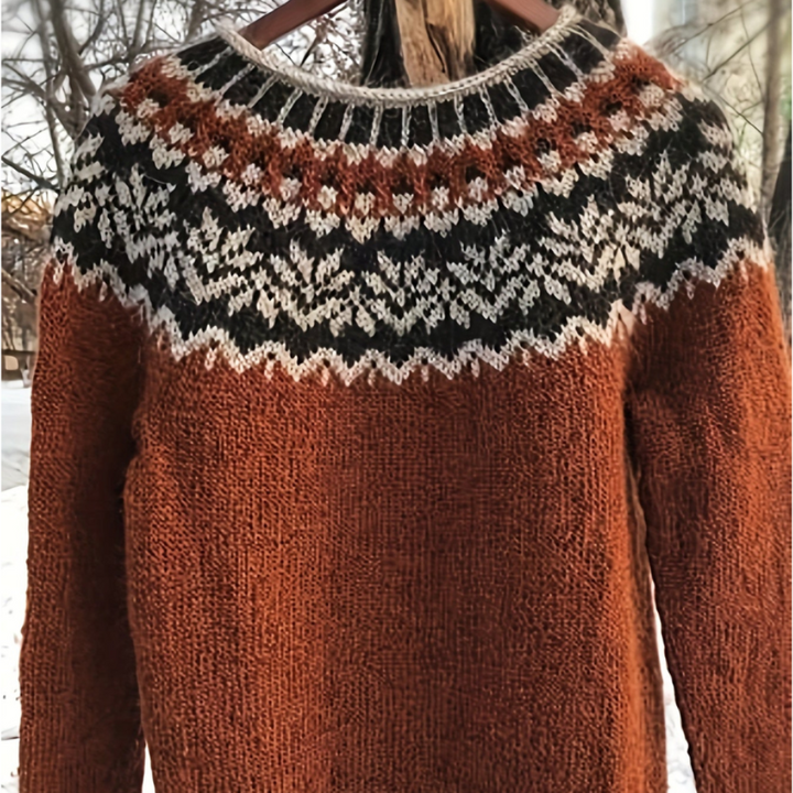 Felia | Pull douillet à col rond pour femmes | Knitted Delight