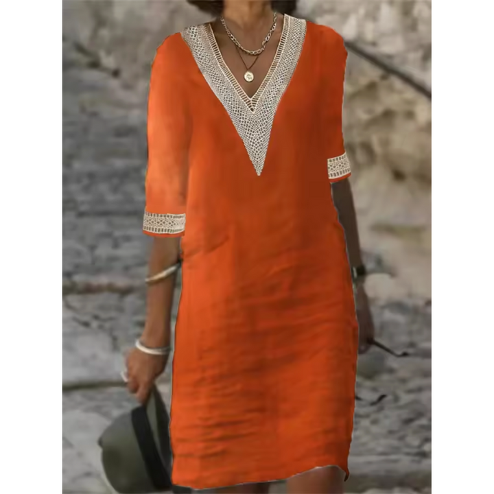 LD | Robe Blanche Élégante – Style Intemporel et Charme Naturel