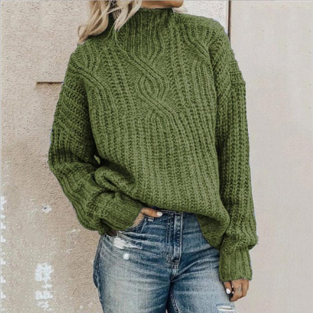 Gladia | Pull tricoté tendance à col montant de luxe pour femmes