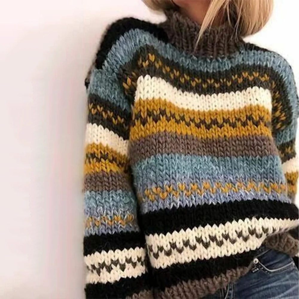 Aena | Pull à col roulé en tricot de luxe pour dames | Confortable et durable