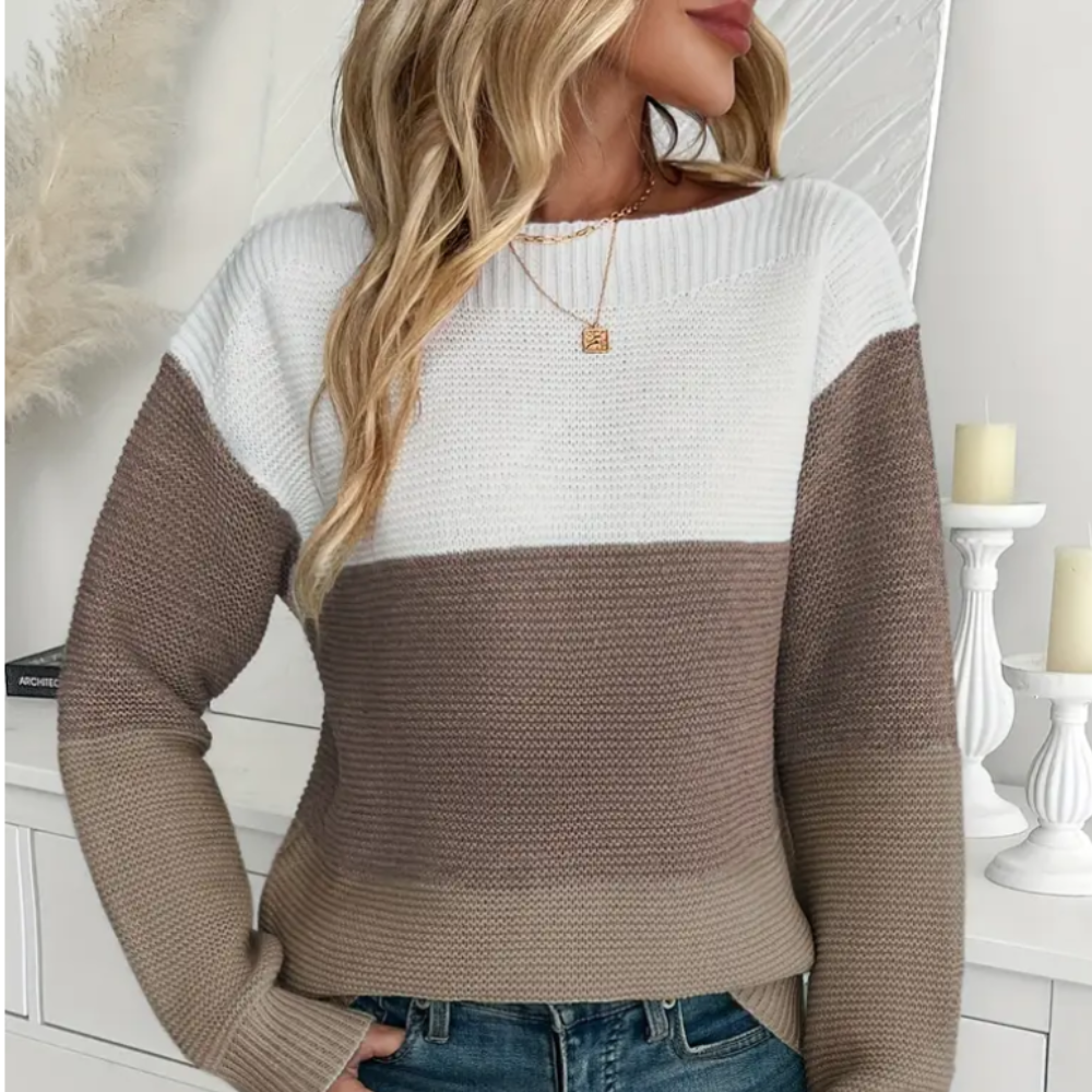 Erika | Pull-over chaud à épaulettes pour femmes | Élégant et confortable